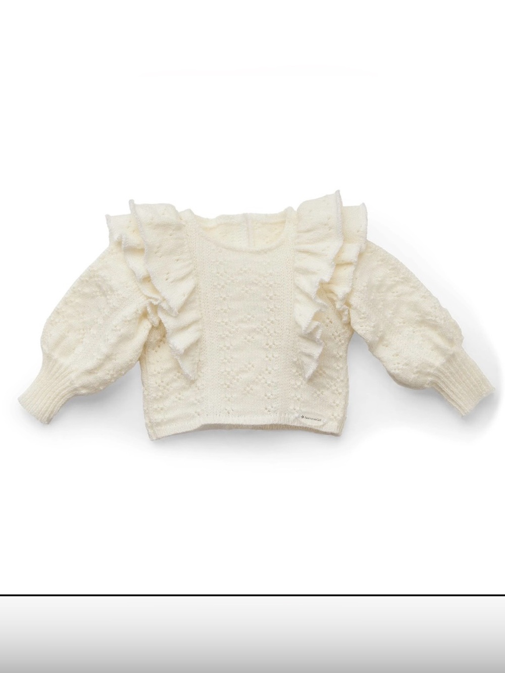 NWT RETIRED American Girl x Something Navy Ruffles & Sparkles Sweater